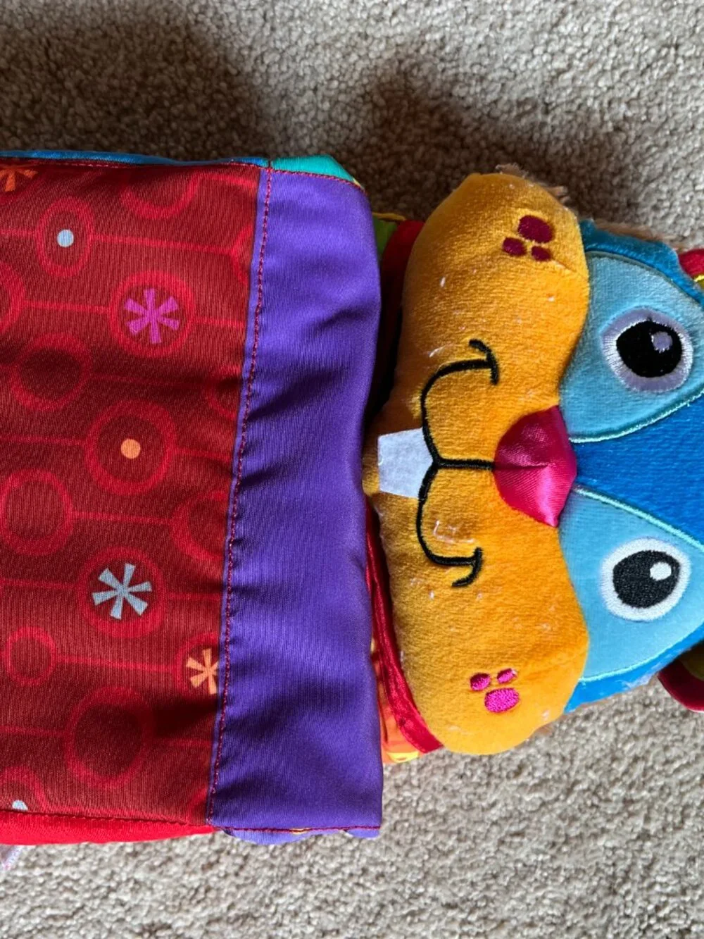 Lamaze Patchwork Baby Blanket‎ and Chipmunk (Sensory Blanket)